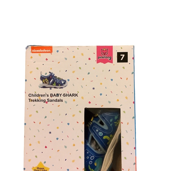 NICKELODEON Pinkfong Baby Shark Children’s Blue LIGHT UP Trekking Sandal-Size 7 - Picture 10 of 13